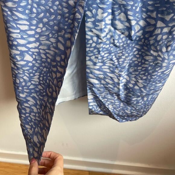 Spenser Jeremy Women's Blue Midi Dress Floral Print Round Neck Size 6 - Picture 8 of 10